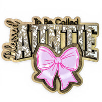 Blessed To Be Floral Auntie Wall Hanger - Glowforge