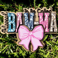 Blessed To Be Floral BAM-MA Wall Hanger - Glowforge