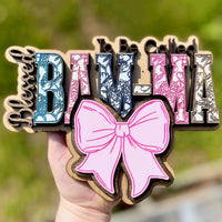 Blessed To Be Floral BAM-MA Wall Hanger - Glowforge