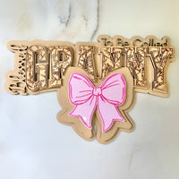 Blessed To Be GRANNY Floral Wall Hanger - Glowforge