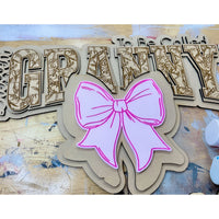 Blessed To Be GRANNY Floral Wall Hanger - Glowforge