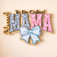 Blessed To Be MAMA Floral Wall Hanger - Glowforge