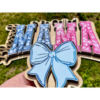Blessed To Be MAMA Floral Wall Hanger - Glowforge