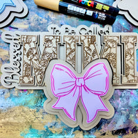 Blessed To Be MIMI Floral Wall Hanger - Glowforge