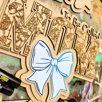 Blessed To Be MOM Floral Wall Hanger - Glowforge