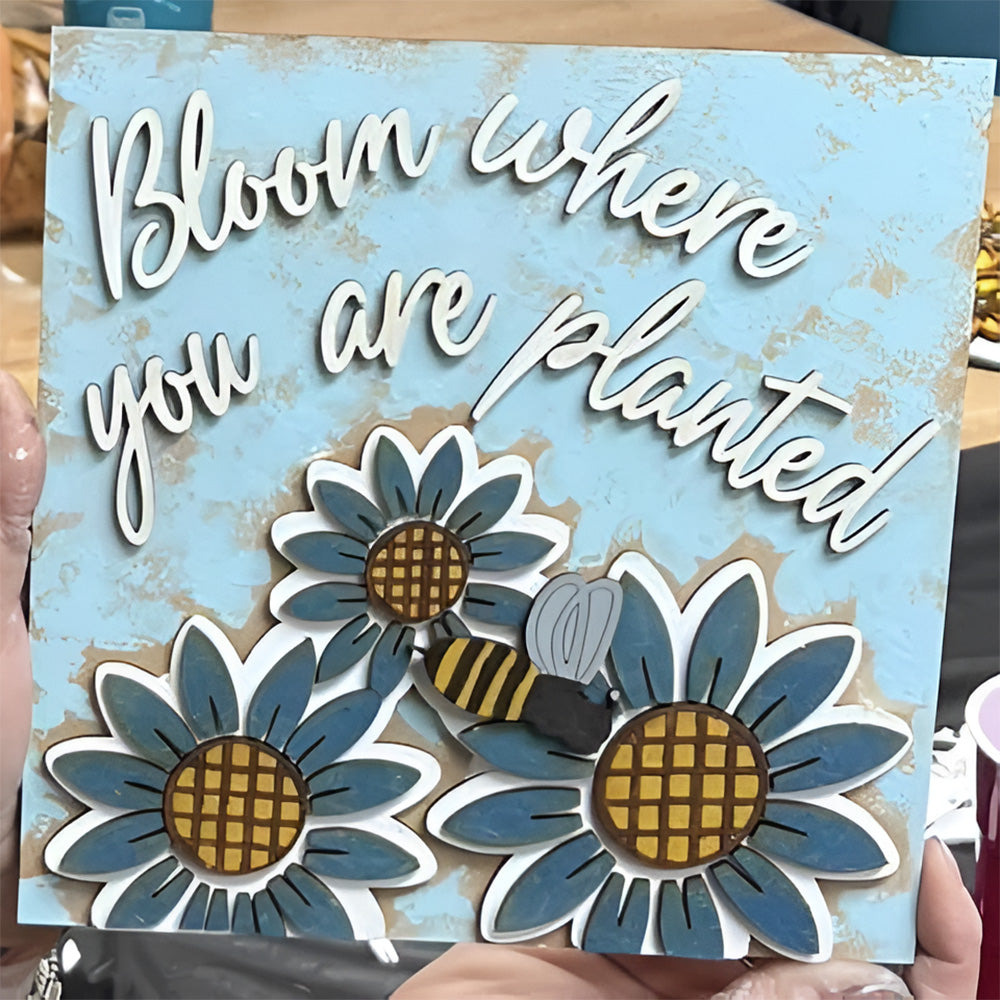 Planted Event Sign Bloom Where you are Planted Flower Sign – Glowforge Shop