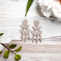 Boho Moroccan Tile Statement Earrings - Glowforge