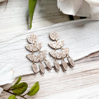 Boho Moroccan Tile Statement Earrings - Glowforge