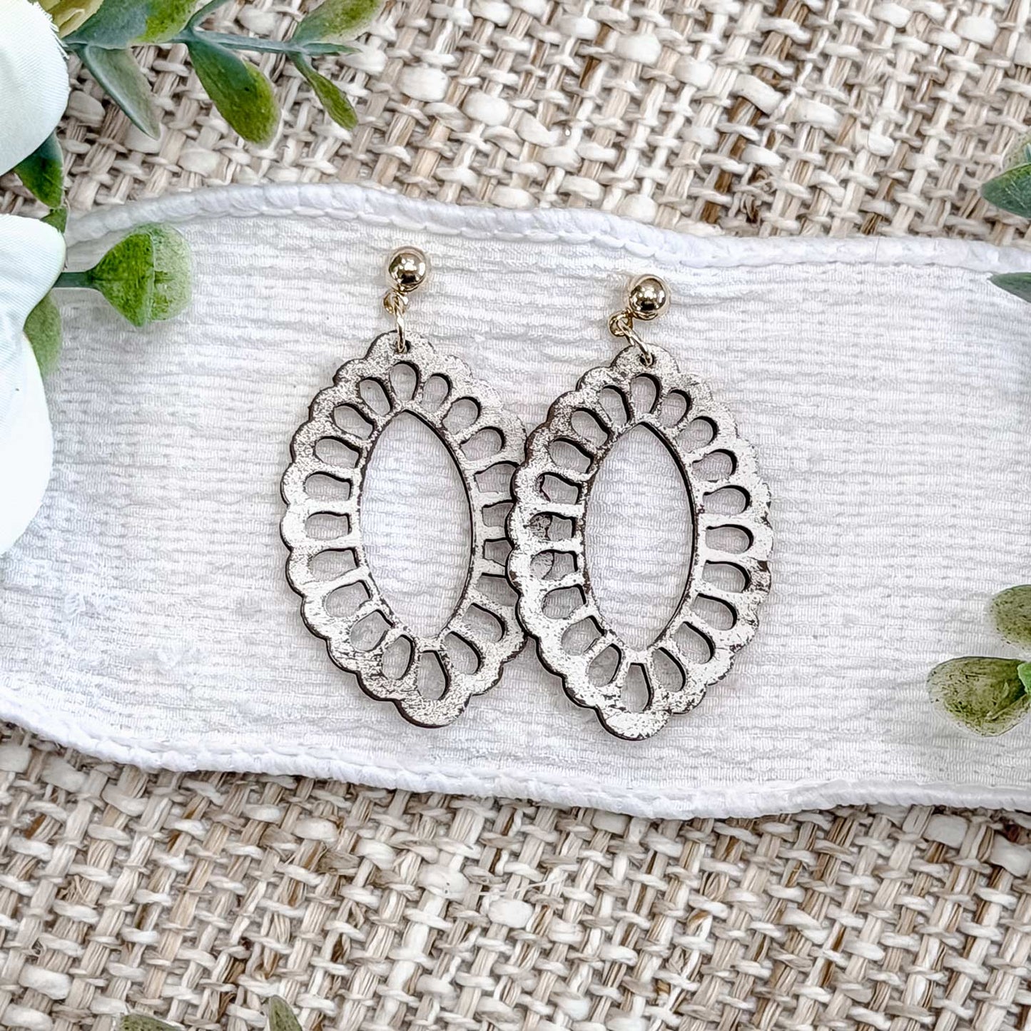 Boho Oval Statement Earrings - Glowforge
