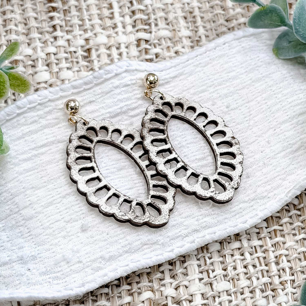 Boho Oval Statement Earrings - Glowforge