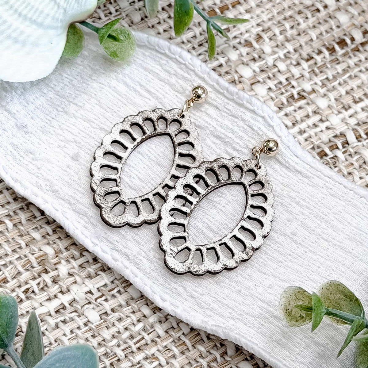 Boho Oval Statement Earrings - Glowforge