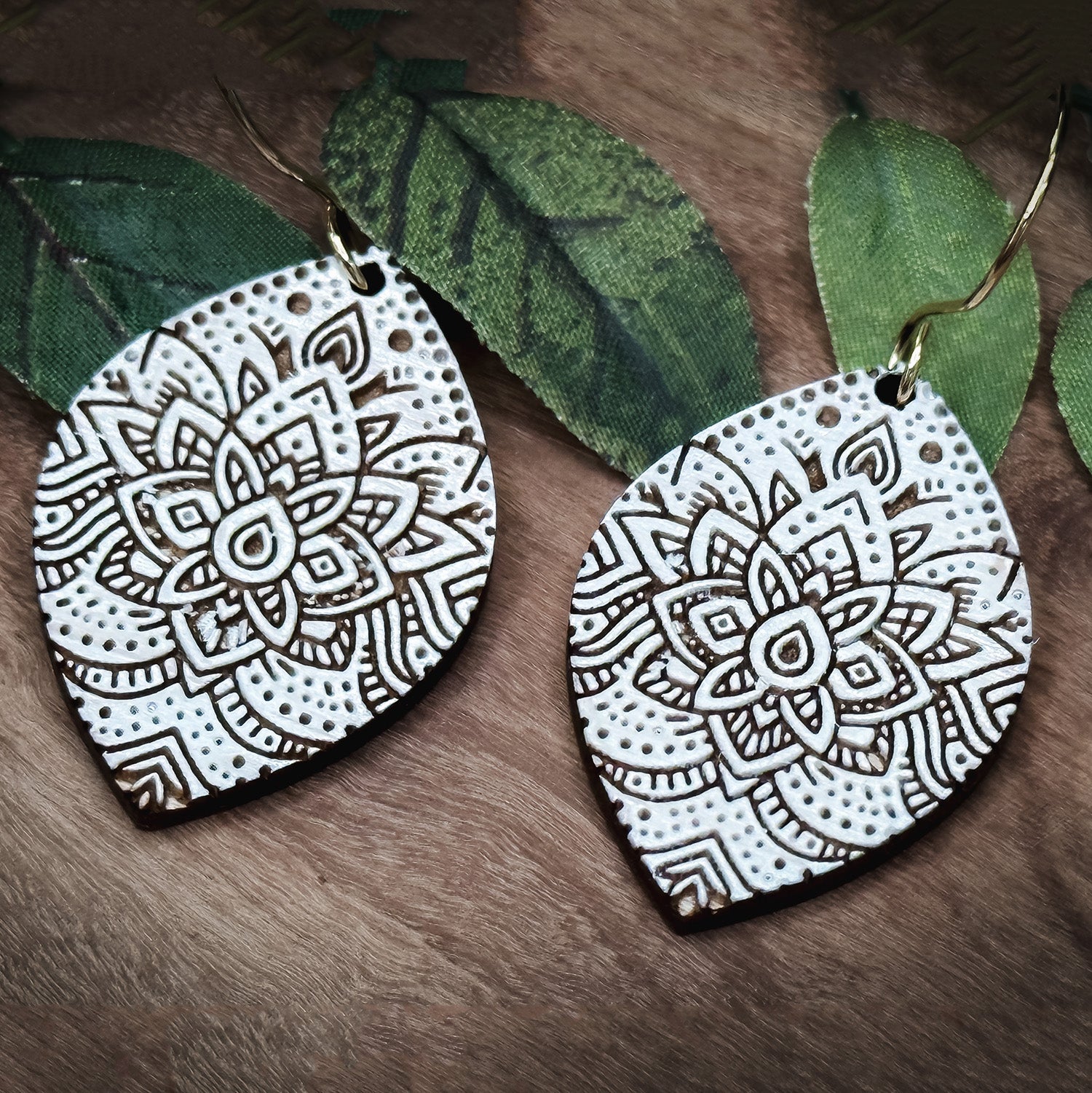 Dangle Earring Patterns Boho Pattern Teardrop Dangle Earrings – Glowforge Shop