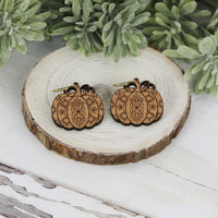 Boho Pumpkin Earrings - Fall Earrings (Set of 2 Sizes) - Glowforge