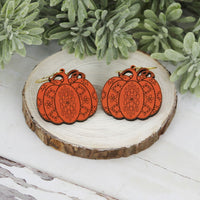 Boho Pumpkin Earrings - Fall Earrings (Set of 2 Sizes) - Glowforge
