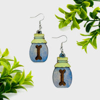 Bone Dust Elixir Potion Earrings - Glowforge