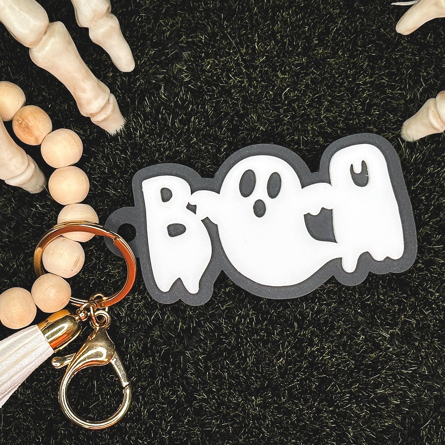 Boo Ghost Layered Keychain or Bag Tag – Glowforge Shop