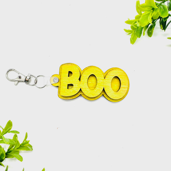 BOO Layered Word Keychain – Glowforge Shop
