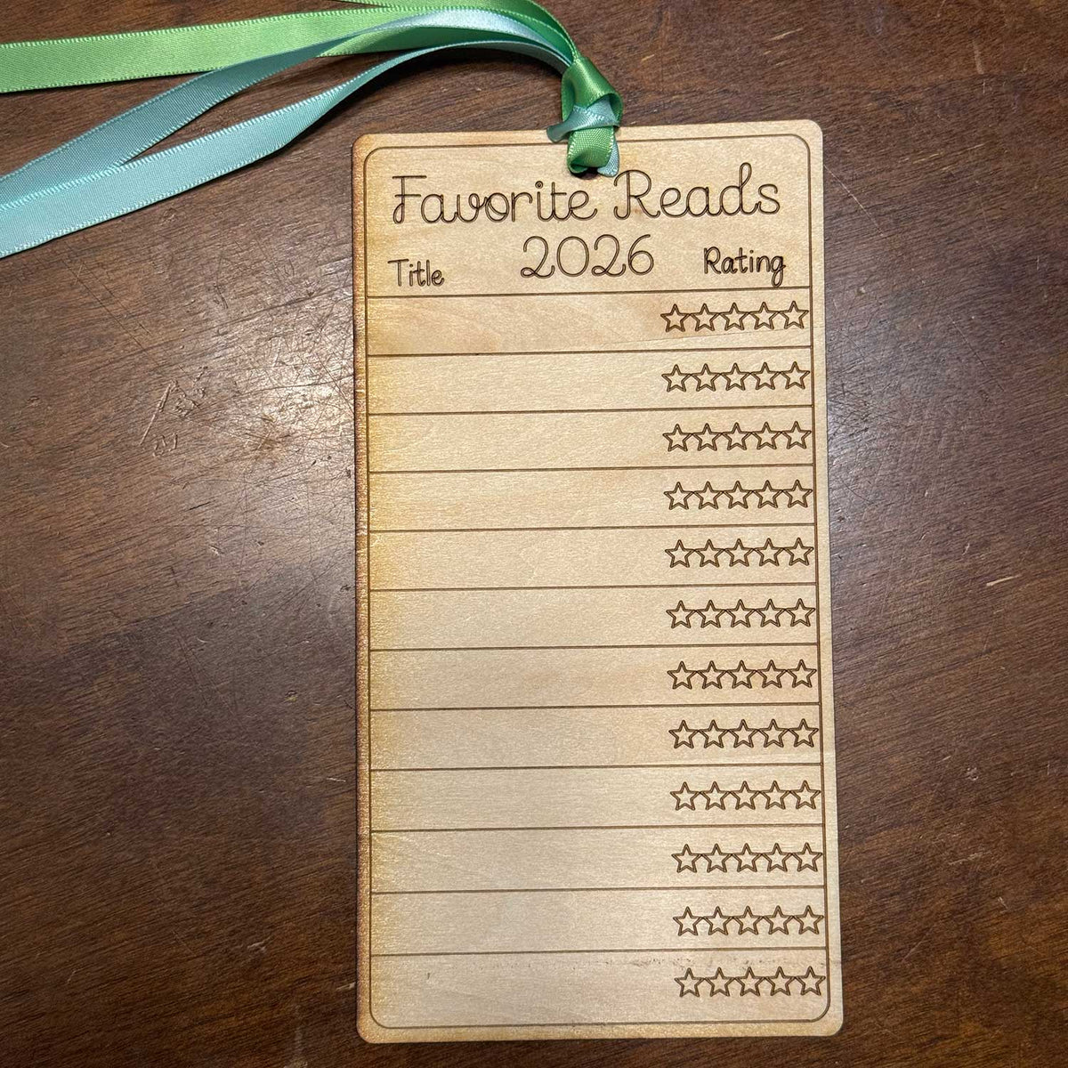 Book Lover Rating Bookmarks - Favorite Reads 2026 - Glowforge