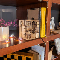 Book Nook Kitchen - Dollhouse-Style Miniature Diorama for Bookshelf Display - Glowforge