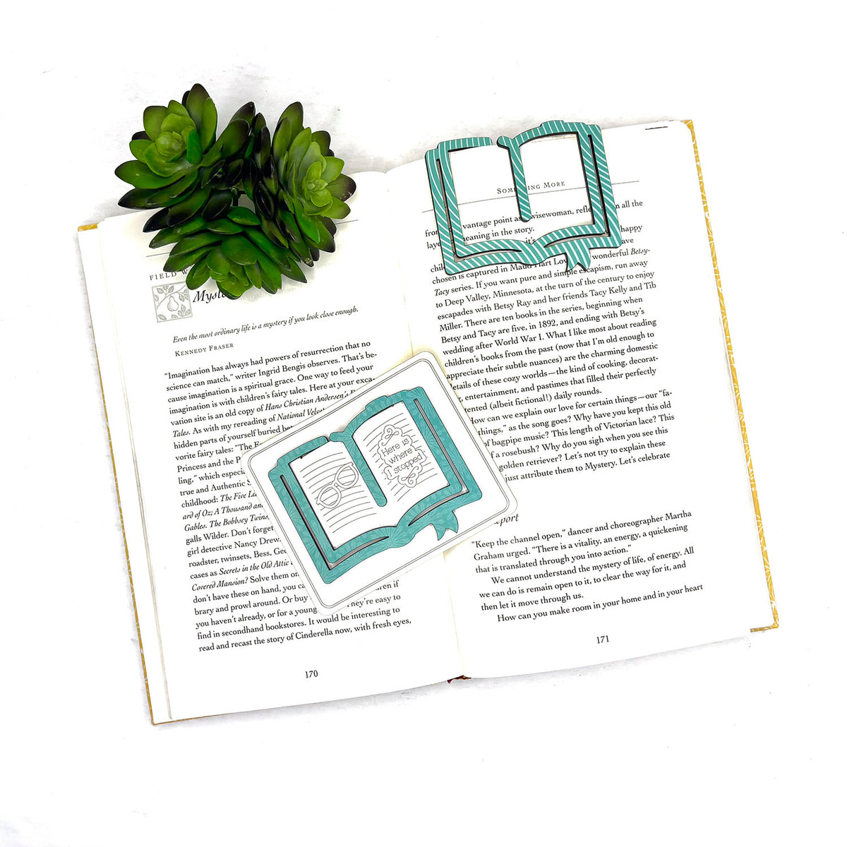 Book or Journal Bookmark with Card Backer - Paperclip - Snack Bag Closure - Glowforge