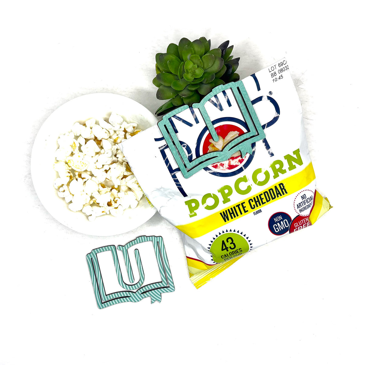 Book or Journal Bookmark with Card Backer - Paperclip - Snack Bag Closure - Glowforge
