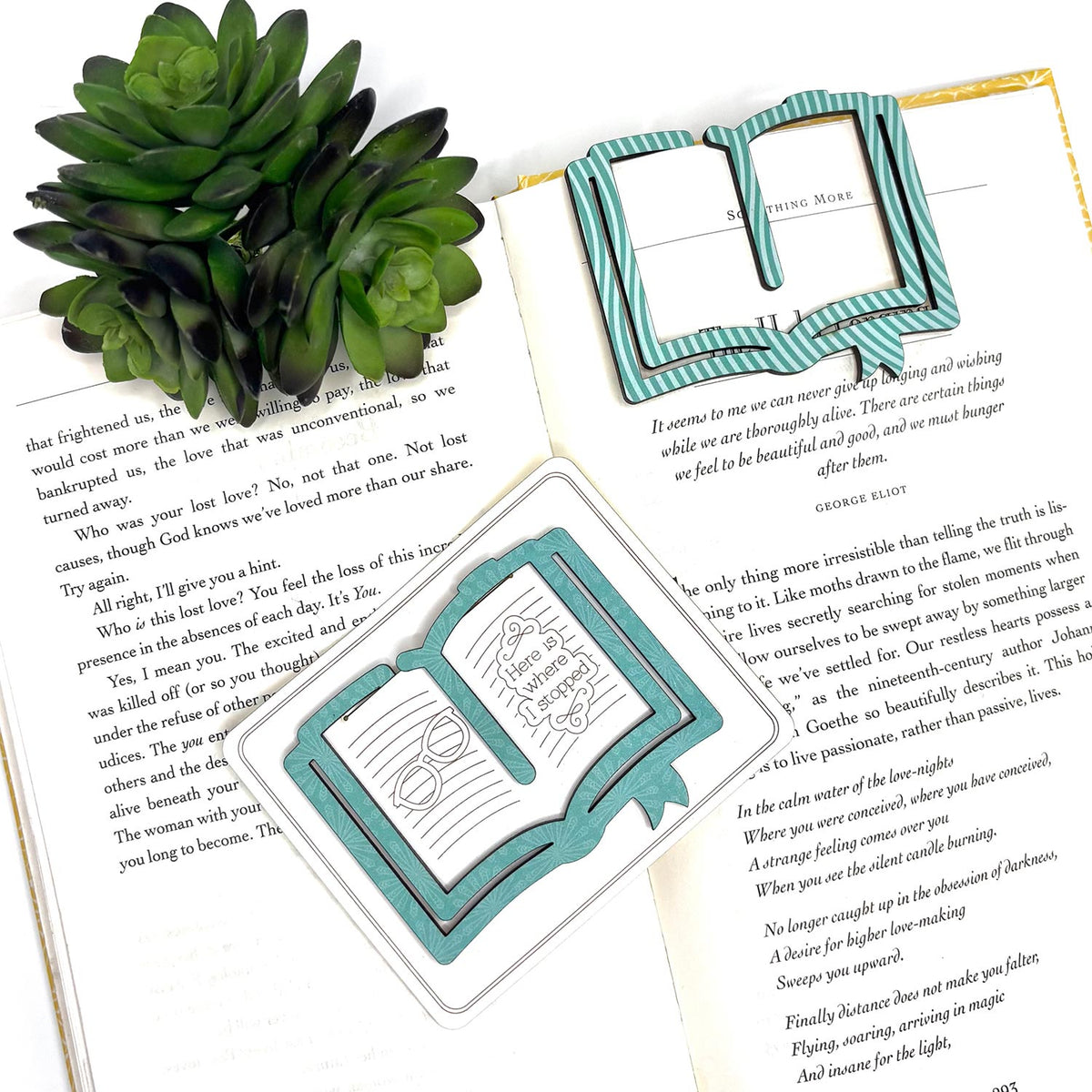 Book or Journal Bookmark with Card Backer - Paperclip - Snack Bag Closure - Glowforge