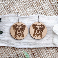 Boxer Engraved Disc Earrings - Glowforge