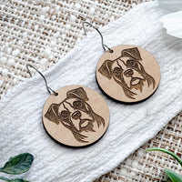 Boxer Engraved Disc Earrings - Glowforge