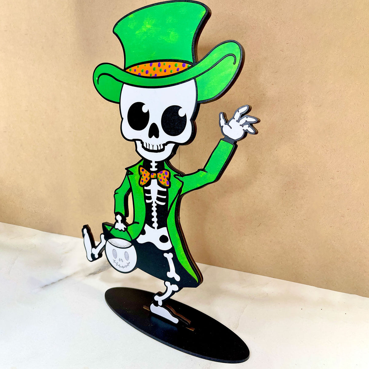 Boy Skeleton Halloween Stand - Glowforge