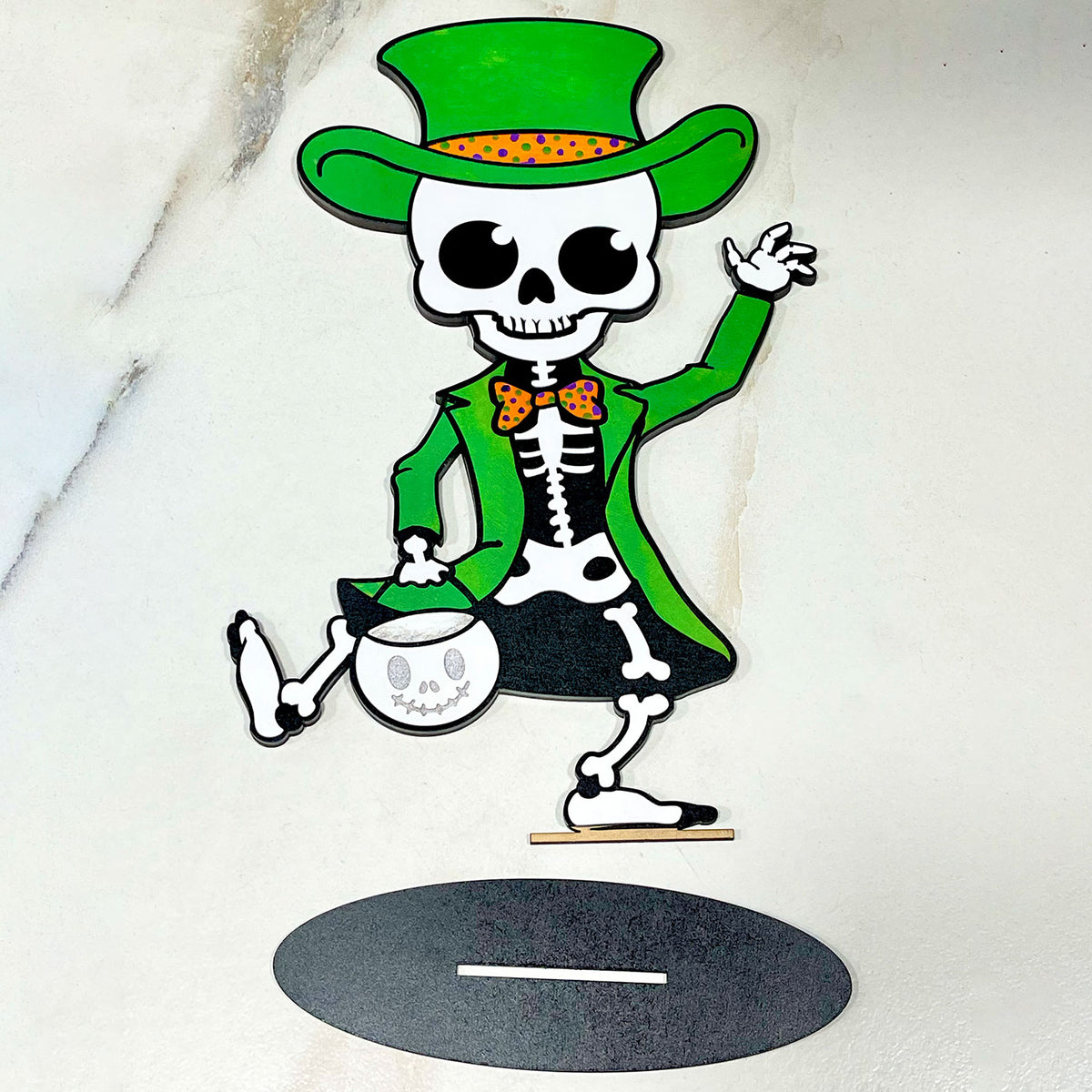 Boy Skeleton Halloween Stand - Glowforge