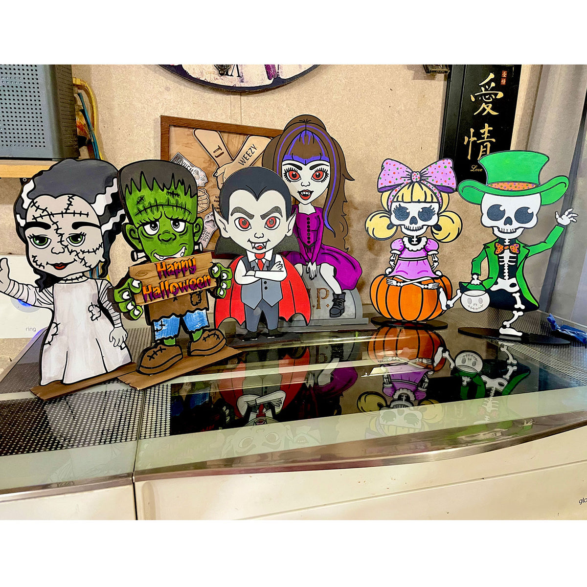 Boy Skeleton Halloween Stand - Glowforge