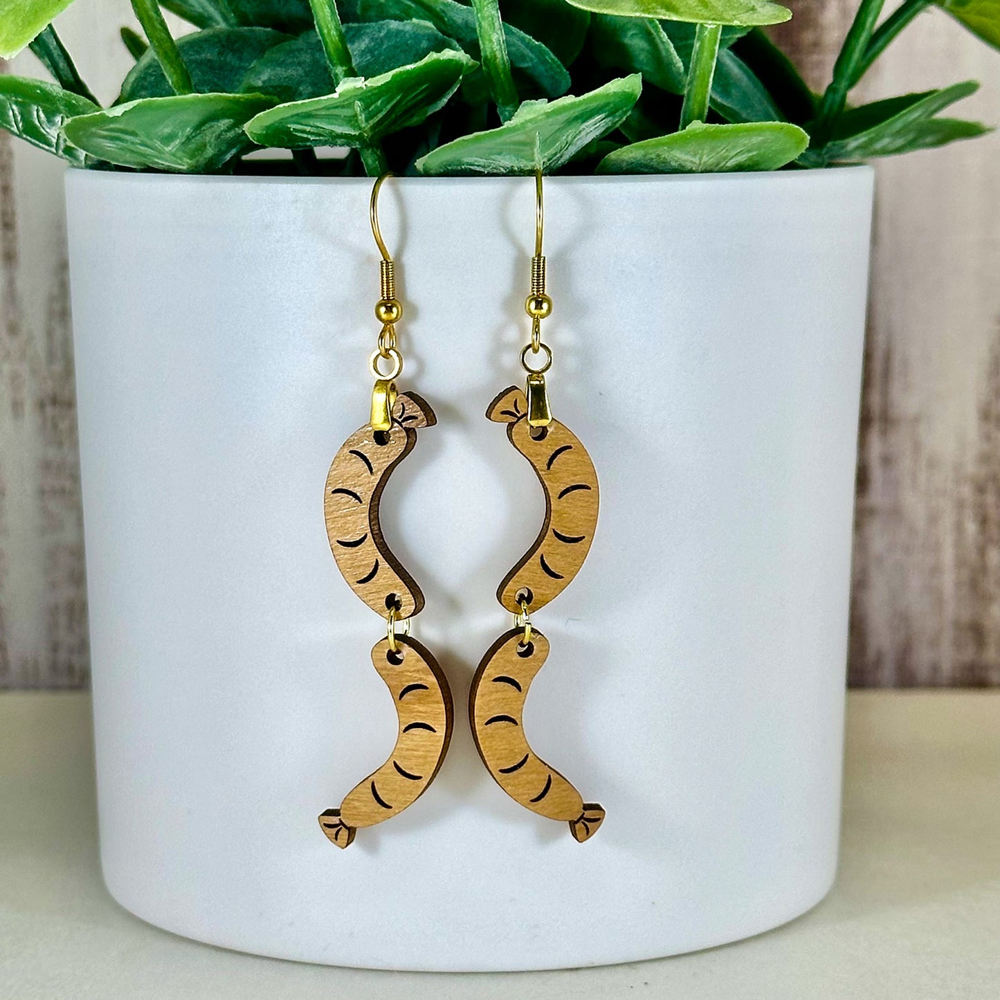 Bratwurst Dangle Earrings