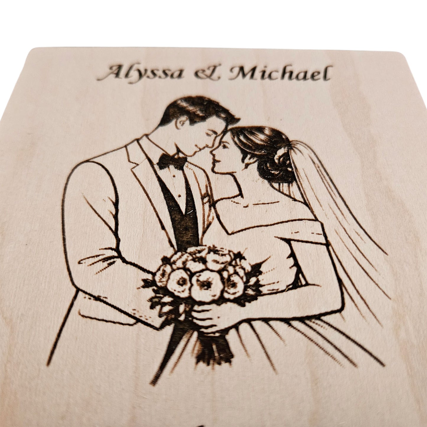 Bride and Groom Coaster Design - Glowforge