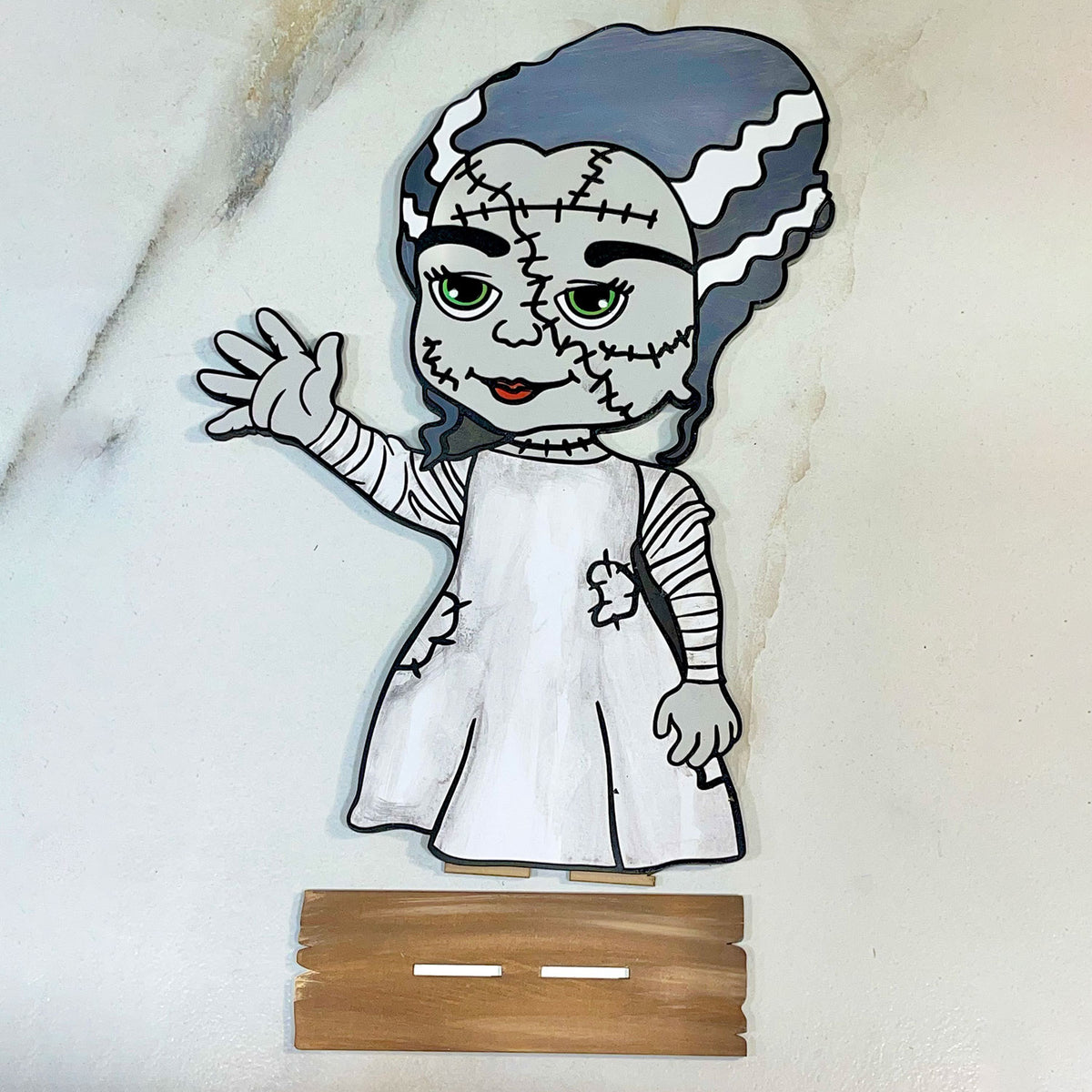 Bride Of Frankenstein Halloween Stand - Glowforge