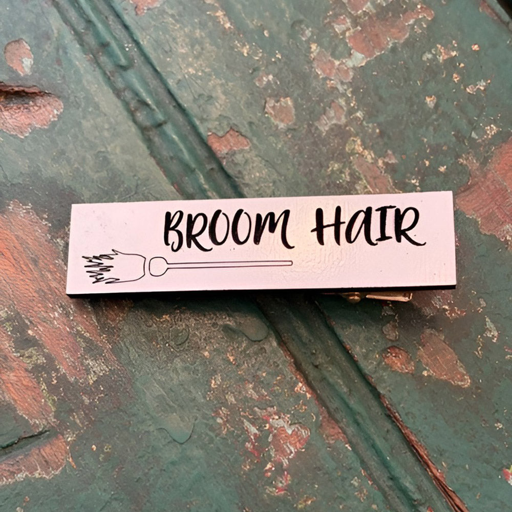 Broom Hair Bar Barrette - Glowforge