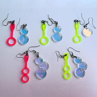 Bubble Wand & Bubble Mismatch Earrings - Glowforge
