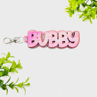 BUBBY Layered Word Keychain - Glowforge