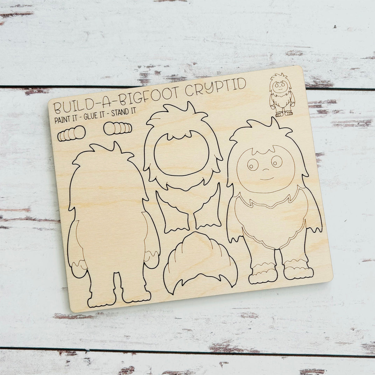 Cryptid Build Build a Bigfoot Cryptid Pop-Out Card – Glowforge Shop