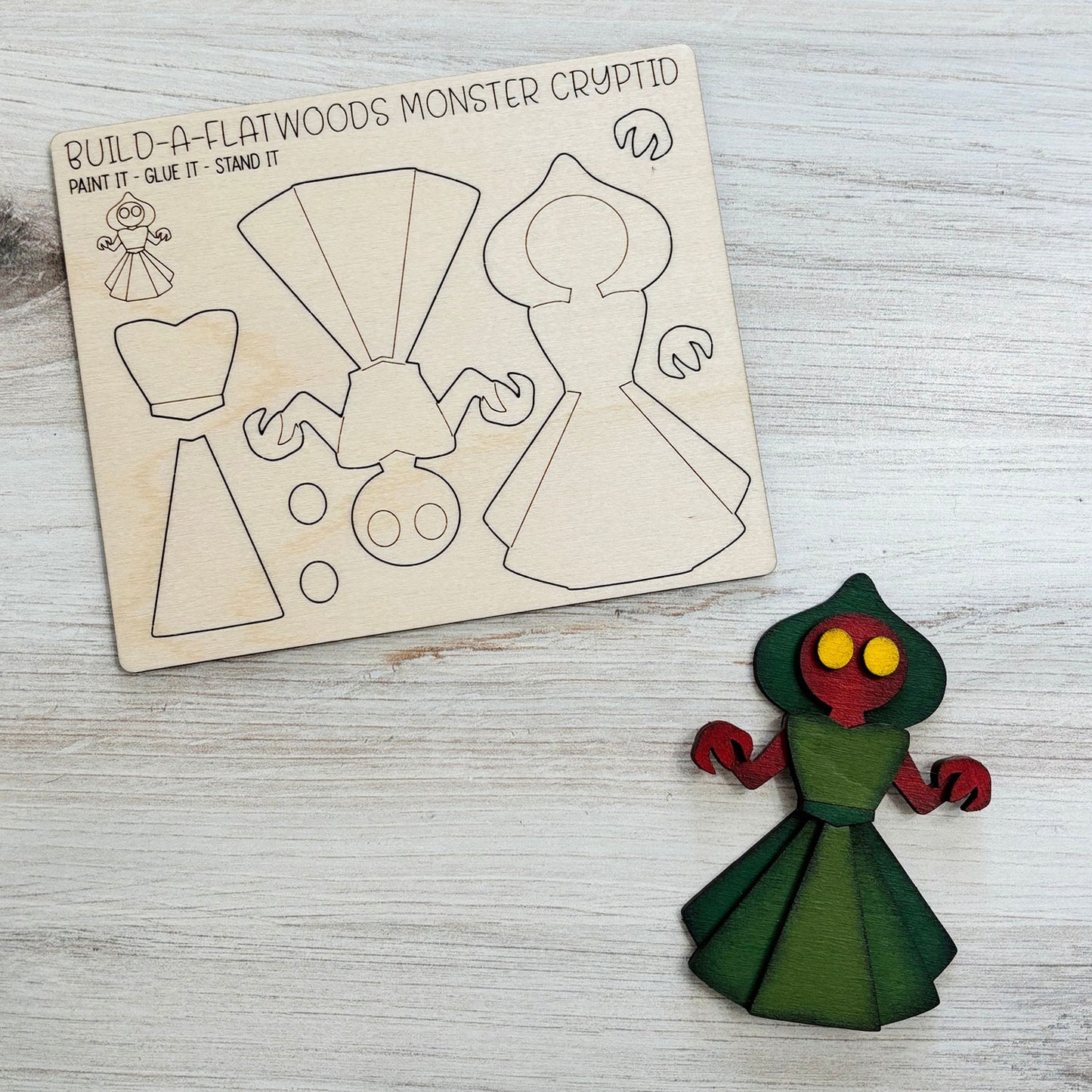 Build a Flatwoods Monster Cryptid Pop-Out Card - Glowforge
