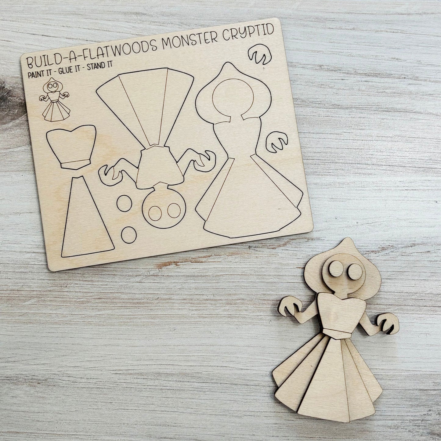 Build a Flatwoods Monster Cryptid Pop-Out Card - Glowforge