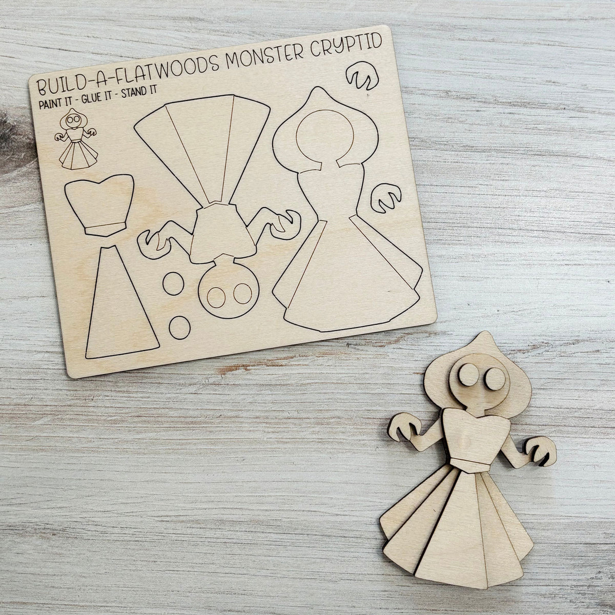 Build a Flatwoods Monster Cryptid Pop-Out Card - Glowforge