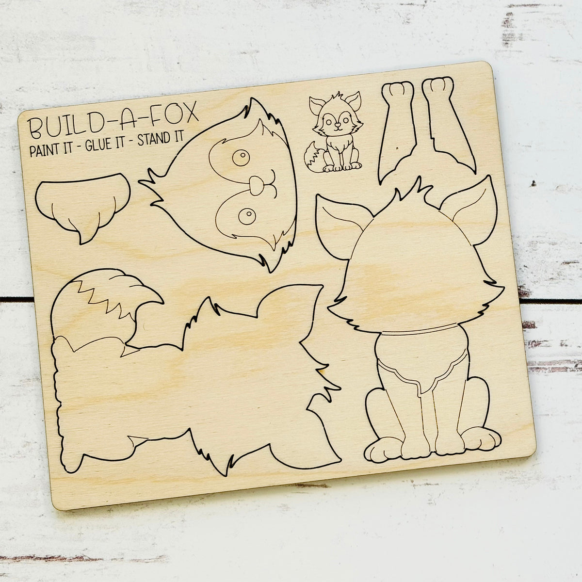 Buildcraft Fox Build a Fox Pop-Out Card – Glowforge Shop
