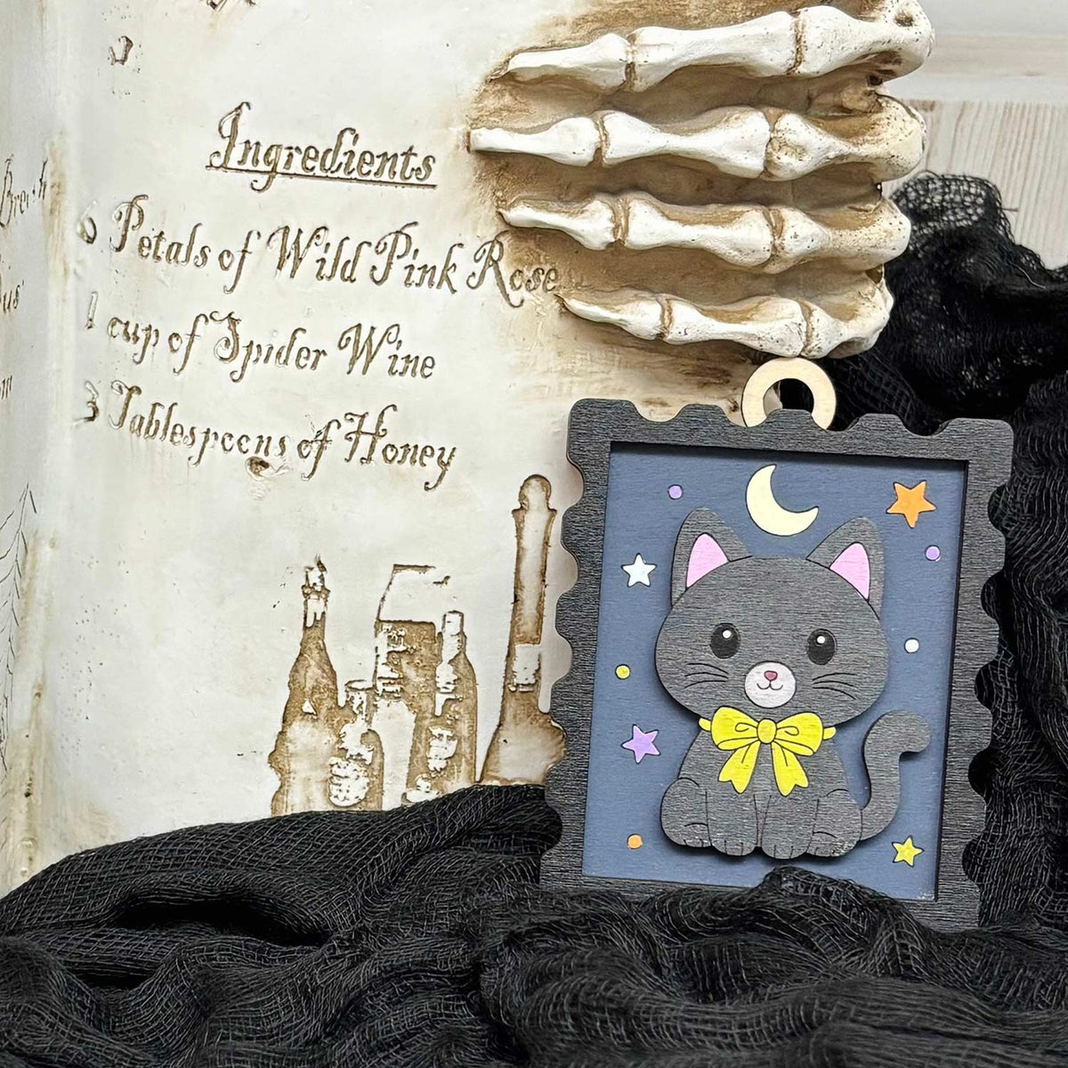 Build a Halloween Stamp Pop-Out Card - Black Cat (Set of 2) - Glowforge