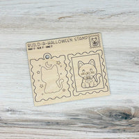 Build a Halloween Stamp Pop-Out Card - Black Cat (Set of 2) - Glowforge