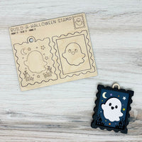 Build a Halloween Stamp Pop-Out Card - Ghost  (Set of 2) - Glowforge