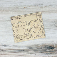Build a Halloween Stamp Pop-Out Card - Ghost  (Set of 2) - Glowforge