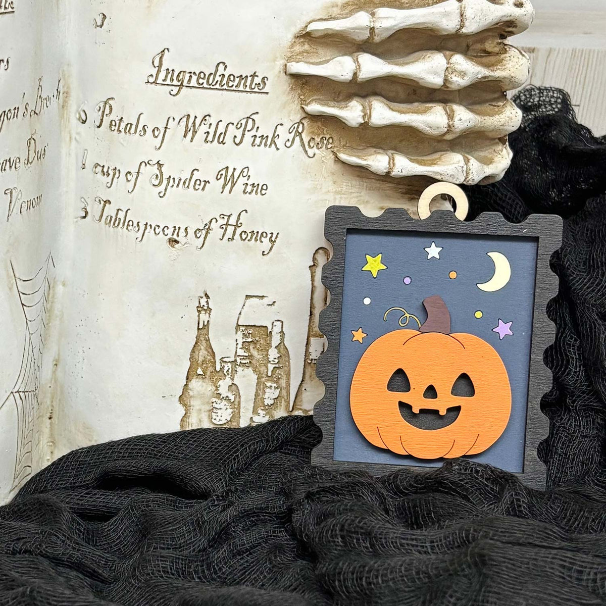 Build a Halloween Stamp Pop-Out Card - Jack-O-Lantern (Set of 2)