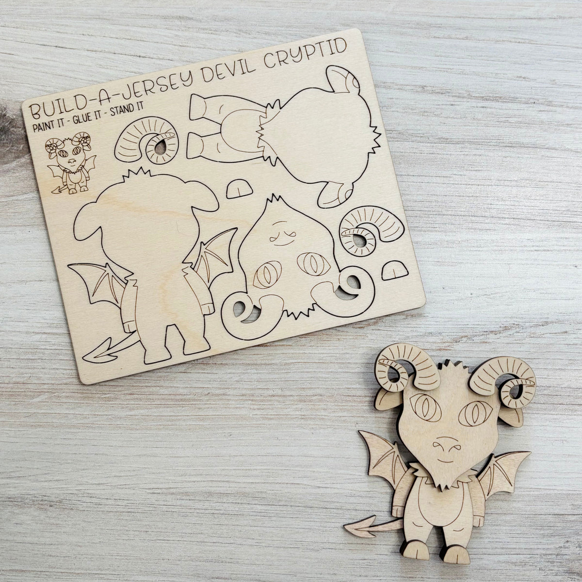 Build a Jersey Devil Cryptid Pop-Out Card - Glowforge