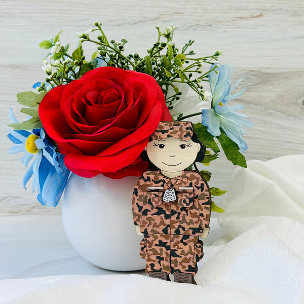 Build a Military Service Member Pop-Out Card (Female) – Glowforge Shop