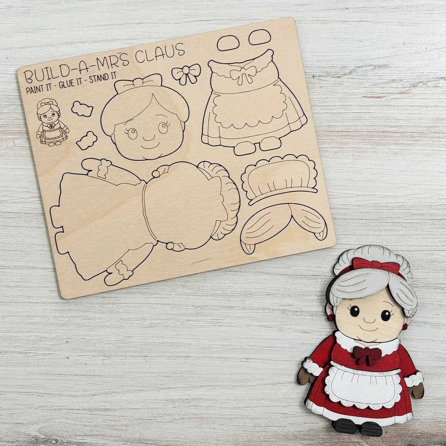 Build a Mrs. Claus Pop-Out Card